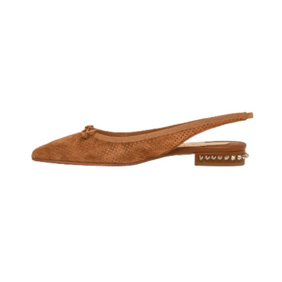 Christian Louboutin Brown Flats with Studded Heel - Picture 1 of 16